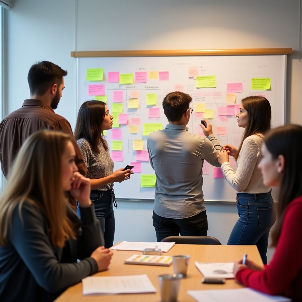 Workshop de design thinking em andamento