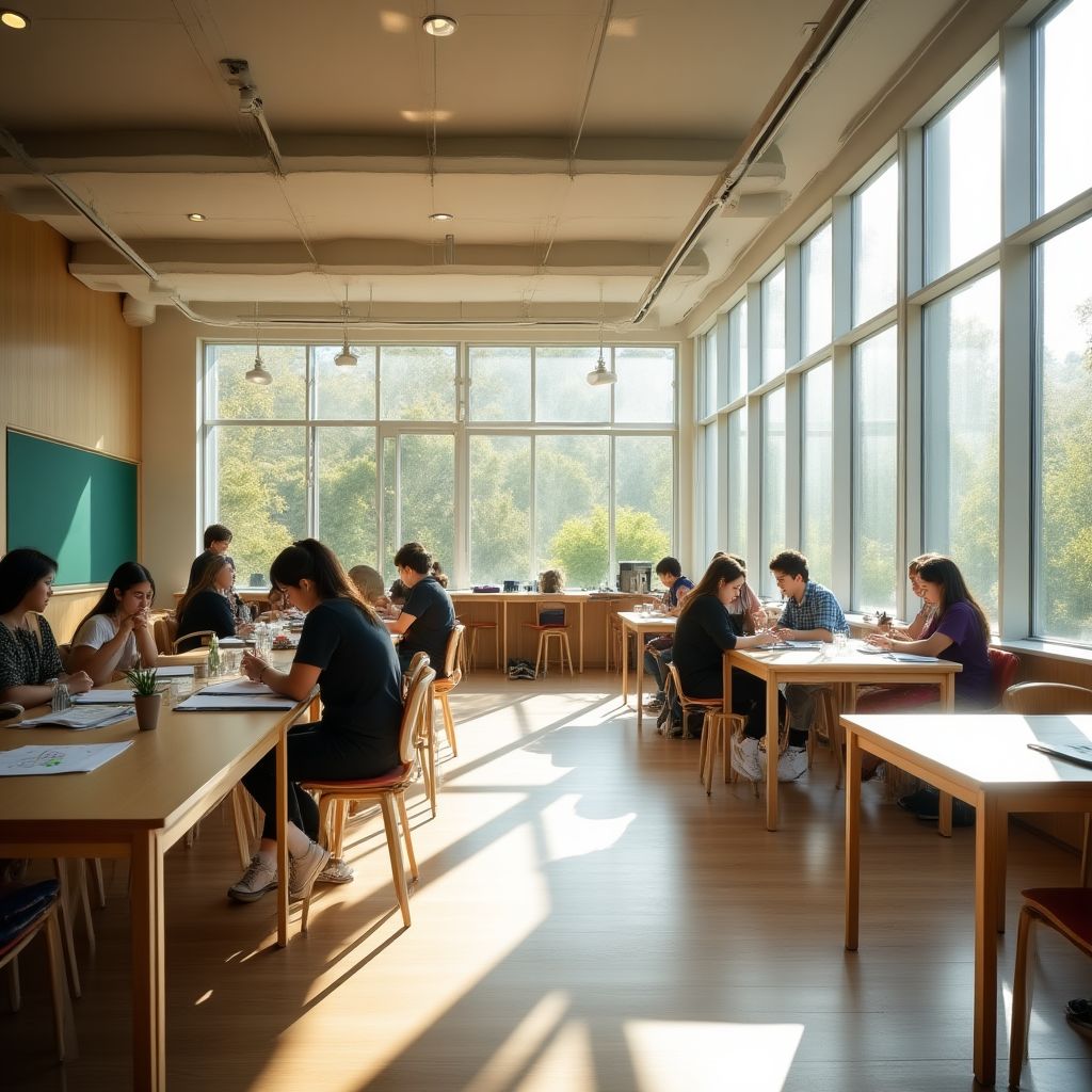 Sala de aula moderna da Academia Brasileira de Design
